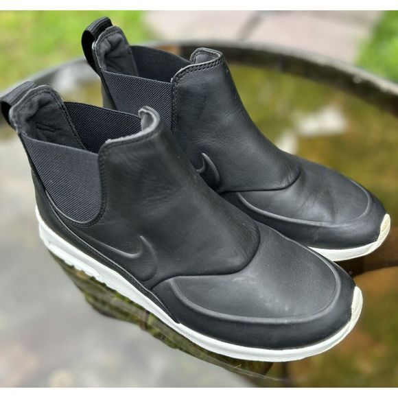 Nike Shoes - Nike Air Max Thea Mid Womens 10 Chelsea Boot Shoe Black Leather Sneaker 859550
